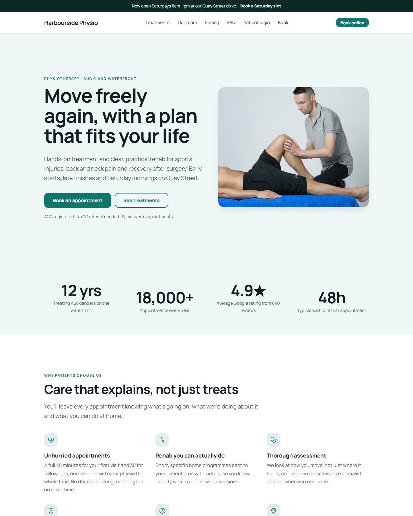 The physio example in the Clinic look